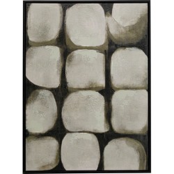Πίνακας Καμβάς  Pinceau Cloud Καφέ 55*4*75εκ. - Γκρι