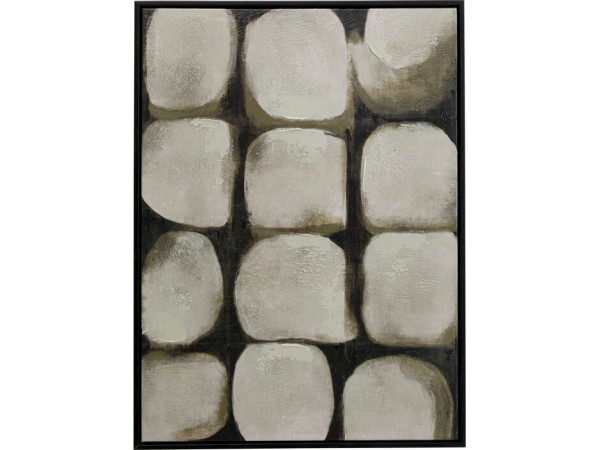 Πίνακας Καμβάς  Pinceau Cloud Καφέ 55*4*75εκ. - Γκρι