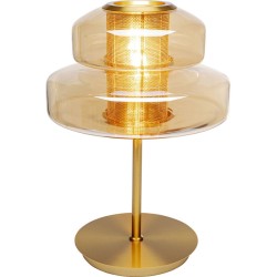 Φωτιστικό Επιτραπέζιο  Arcadia Amber Μεταλλικό Χρυσό 34*34*51εκ. - Χρυσό