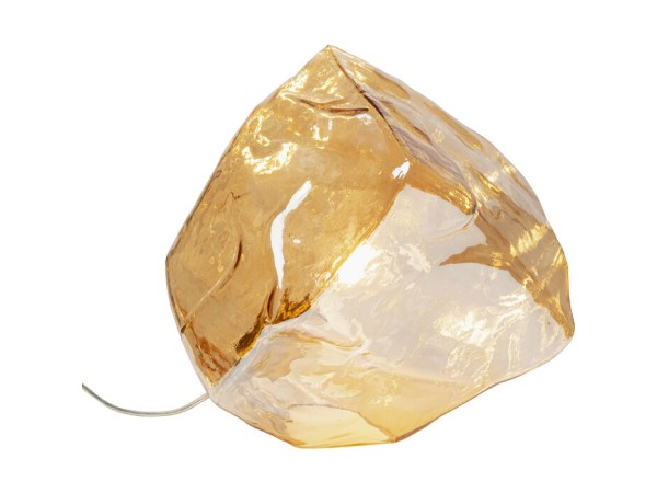 Φωτιστικό Επιτραπέζιο Aura Amber Γυαλί Χρυσό 30*30*30εκ. - Χρυσό