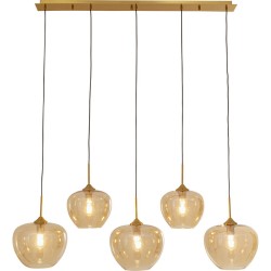 Pendant Lamp Sphere Amber Five 160cm - Χρυσό
