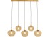 Pendant Lamp Sphere Amber Five 160cm - Χρυσό