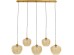 Pendant Lamp Sphere Amber Five 160cm - Χρυσό