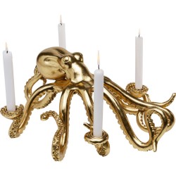 Κηροπήγιο  Octopus Κεραμικό Χρυσό 49*40*21εκ. - Χρυσό