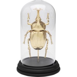 Διακοσμητικό Επιτραπέζιο Bell Jar Stag Beetle Χρυσό 13*13*20εκ. - Χρυσό
