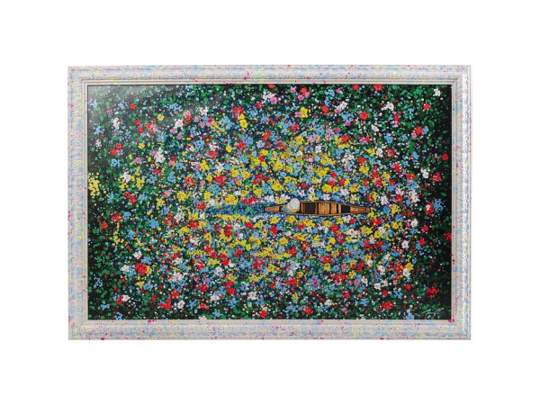 Framed Picture Floating Flower Market 150x100cm - Πολύχρωμο Framed Picture Floating Flower Market 150x100cm - Πολύχρωμο