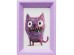 Framed Picture Mad Cat 13x18cm - Μωβ Framed Picture Mad Cat 13x18cm - Μωβ