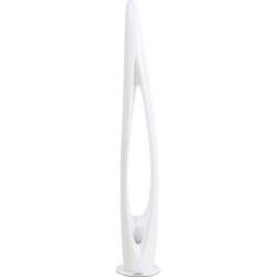 Φωτιστικό Δαπέδου  Flow Flame Fiberglass Λευκό 22*22*132εκ. - Λευκό