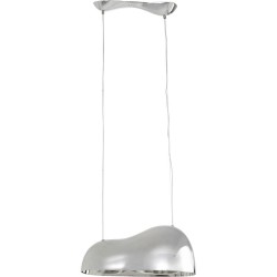 Φωτιστικό Οροφής Cloud Beam Double Fiberglass Ασημί 70*33.5*190εκ. - Ασημί