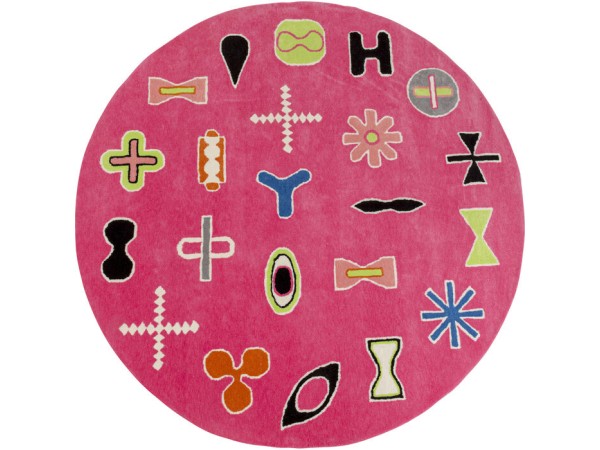 Χαλί Glyph Ροζ 200*200*2εκ. - Ροζ Χαλί Glyph Ροζ 200*200*2εκ. - Ροζ