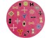 Χαλί Glyph Ροζ 200*200*2εκ. - Ροζ Χαλί Glyph Ροζ 200*200*2εκ. - Ροζ