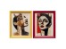 Framed Picture Portrait Modern 22x27cm (2/Set) - Πολύχρωμο