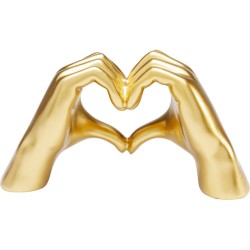Διακοσμητικό Επιτραπέζιο  Heart Hands Χρυσό 24*8*13εκ. - Χρυσό