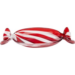 Διακοσμητικό Επιτραπέζιο Candy Γυαλί Κόκκινο 34*15*4.5εκ. - Κόκκινο