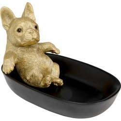 Διακοσμητικό Μπολ Bathing Bulldog Κεραμικό Μαύρο 20*12*13.5εκ. - Μαύρο