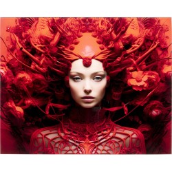Πίνακας Γυάλινος  Red All Over 50*0.4*40εκ. - Κόκκινο