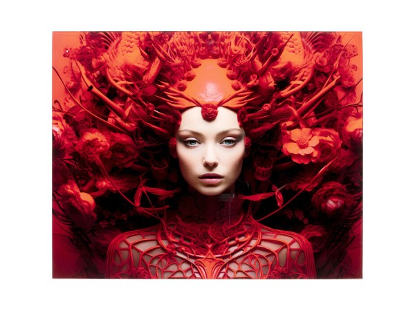Πίνακας Γυάλινος  Red All Over 50*0.4*40εκ. - Κόκκινο