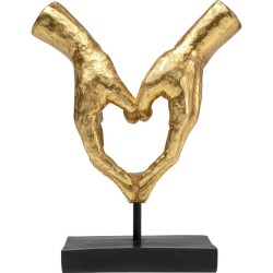 Διακοσμητικό Επιτραπέζιο Heart Hands Κεραμικό Χρυσό 27*10*33εκ. - Χρυσό