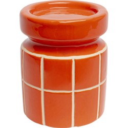 Κηροπήγιο Bliss Tile Κεραμικό Πορτοκαλί  11*11*14εκ. - Πορτοκαλί