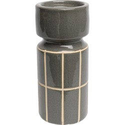 Κηροπήγιο Bliss Tile Κεραμικό Μπλε 11*11*25εκ. - Μπλε
