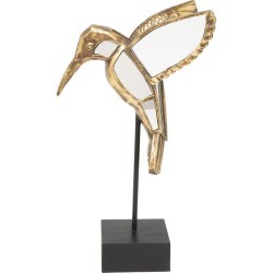 Διακοσμητικό Επιτραπέζιο Hummingbird Mirror Χρυσό 22*22*40.5εκ. - Χρυσό
