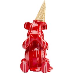 Διακοσμητικό Επιτραπέζιο  Sitting Gelato Bear Κόκκινο 18*17*37εκ. - Κόκκινο