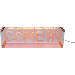Φωτιστικό Επιτραπέζιο  LED Font COME IN 35*5*11εκ. - Ροζ