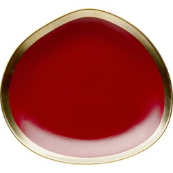 Πιάτο Dessert Plate Vibrations Κεραμικό Κόκκινο 20.5*21*2.5εκ. - Κόκκινο
