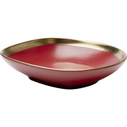 Πιάτο Βαθύ  Vibrations Κεραμικό Κόκκινο 18.5*18.5*4.5εκ. - Κόκκινο