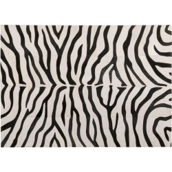 Χαλί Zebra Δέρμα Ασπρόμαυρο 200*300*0.5εκ. - Ασπρόμαυρο