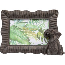 Κορνίζα Safari Elephant Κεραμική Καφέ 24*4.3*17εκ. - Καφέ