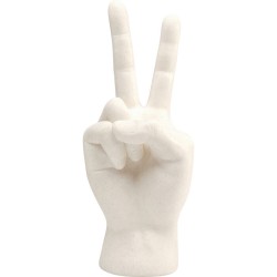 Διακοσμητικό Επιτραπέζιο Peace Hand Μάρμαρο Λευκό 15*12.5*36εκ. - Λευκό