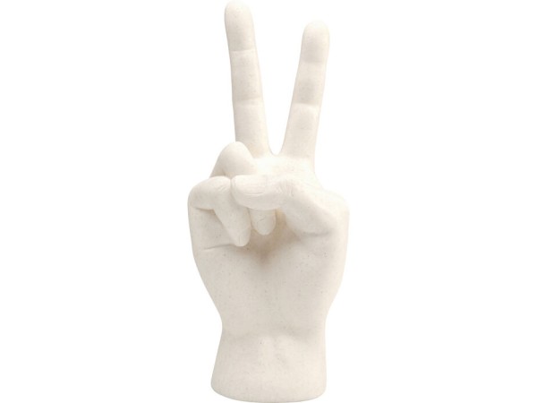 Διακοσμητικό Επιτραπέζιο Peace Hand Μάρμαρο Λευκό 15*12.5*36εκ. - Λευκό