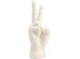 Διακοσμητικό Επιτραπέζιο Peace Hand Μάρμαρο Λευκό 15*12.5*36εκ. - Λευκό