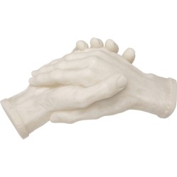 Διακοσμητικό Επιτραπέζιο Shake Hands Μάρμαρο Λευκό 25*13*9εκ. - Λευκό