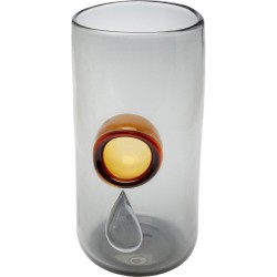 Βάζο Drip Γυαλί Γκρι 16*15*32.5εκ.