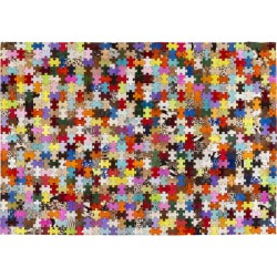 Χαλί Puzzle Δέρμα Πολύχρωμο 170x240εκ. - Πολύχρωμο