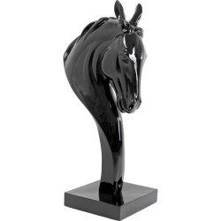 Διακοσμητικό Δαπέδου Horse Head Fiberglas Μαύρο 60*80*180εκ. - Μαύρο