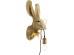 Φωτιστικό Τοίχου  Animal Rabbit Κεραμικό Χρυσό 21*19.5*45.5εκ. - Ροζ