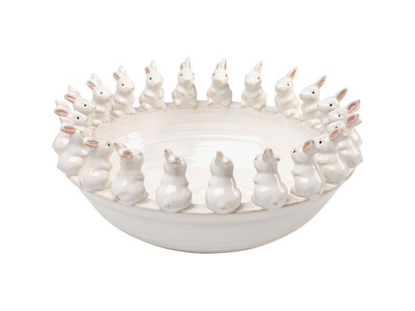 Διακοσμητικό Μπολ Cute Bunnies Κεραμικό Λευκό 40*40*19εκ. - Λευκό Διακοσμητικό Μπολ Cute Bunnies Κεραμικό Λευκό 40*40*19εκ. - Λευκό