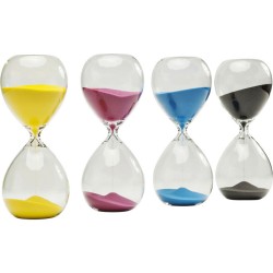 Κλεψύδρα Timer Γυάλινη Ασορτί 8,2x8,2x20 εκ. - Μαύρο