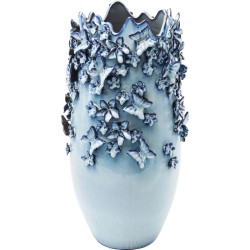 Βάζο Butterflies Lightblue Κεραμικό 50 εκ. 28x28x49.5εκ - Μπλε