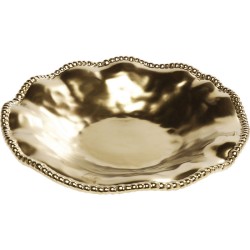 Πιατέλα  Bell Gold Πορσελάνη Ø36cm - Μπλε