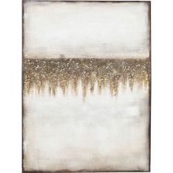 Πίνακας σε Καμβά Abstract Fields Καφέ 90x3,7x120 εκ. - Καφέ