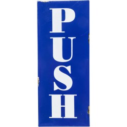 Διακοσμητικό Τοίχου Πινακίδα Push Μπλε 11,5x0,7x28 εκ - Μπλε