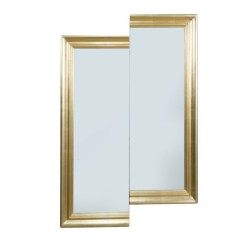 Καθρέφτης Τοίχου Double Vision Ξύλο Χρυσός 81x4x121 εκ. - Χρυσό
