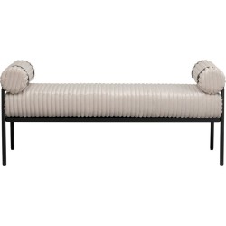 Πάγκάκι Tilly Ύφασμα Μπεζ 140x40x62εκ. - Μπεζ
