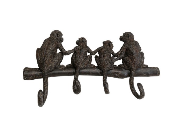 Κρεμάστρα Τοίχου Monkey Family Καφέ 38x5,5x21,5 εκ - Καφέ Κρεμάστρα Τοίχου Monkey Family Καφέ 38x5,5x21,5 εκ - Καφέ
