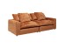 Καναπές Τριθέσιος Garfield Ύφασμα Πορτοκαλί 260x120x77εκ. - Μπεζ