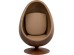 Swivel Armchair Eye Ball Walnut - Μπεζ Swivel Armchair Eye Ball Walnut - Μπεζ